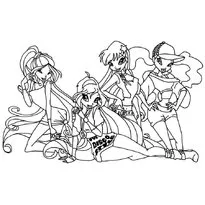 Colorat pentru fete Winx (fete) De colorat pentru fete Winx