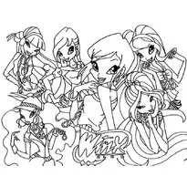 Colorat pentru fete Winx (Winx) De colorat pentru fete Winx