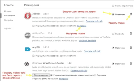 Extensii pentru Google Chrome în cazul în care acestea sunt, cum să se întoarcă, cum să dezactivați, cum să ștergeți, cum să faceți upgrade