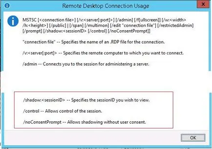 Rds umbra - conectarea la sesiunea de utilizator în Windows 2012 R2, ferestre pentru sistem