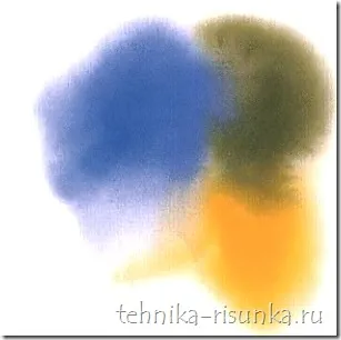 Desen acuarelă peisaj de vară, desen lume
