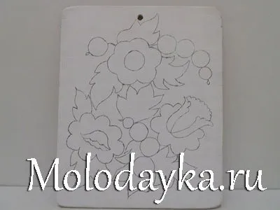 Pictura pe lemn, cu vopsele acrilice tehnica decorativă și popular pentru începători Masters