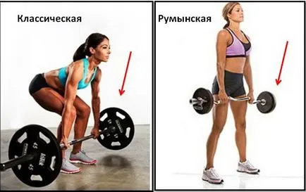 pofta sau indreptari cu picioarele drepte românești (spire) îndoit deadlifts română sau picioare drepte