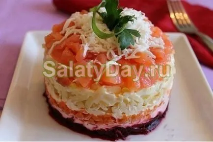 Salata cu somon sărat - reteta de pește delicat cu fotografii și video