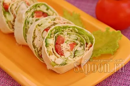 Roll de la Lavaș simple și delicioase rețete cu pas cu pas fotografii