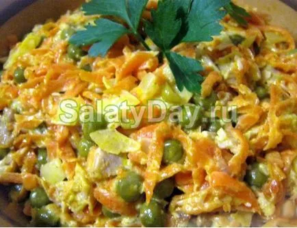 Salata cu carne - ca o rețetă completă cu fotografii și video