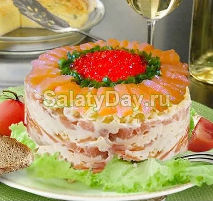 Salata cu somon sărat - reteta de pește delicat cu fotografii și video
