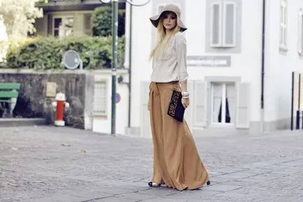 Din ceea ce sa poarte fusta bej, fotografii de moda si reguli magice