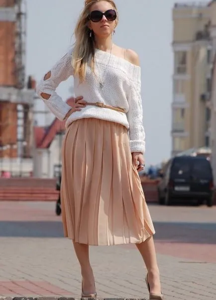 Din ceea ce sa poarte fusta bej - solutie clasica pentru stilul tau