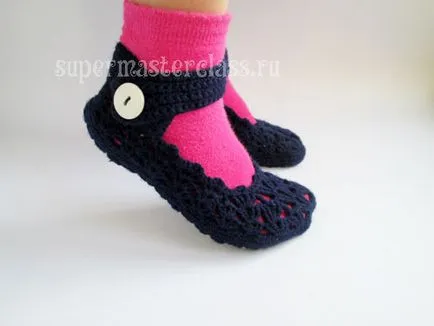Cum să tricot papuci, balerini croșetat diagrama, descriere, fotografii, cursuri de master în gherghef (tie) Cum să tricot papuci, balerini croșetat diagrama, descriere, fotografii, cursuri de master în brodată