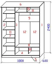 Dulap compartiment de mâini, schițele și diagramele, descrierea dimensionată, (dulapuri desene universale uși) rețete mobilier dulap glisante cu mâinile, desene și diagrame cu dimensiuni, descriere, reteta mobila