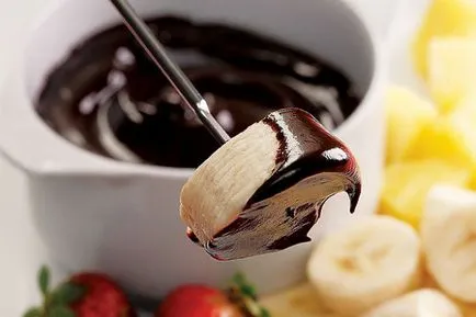 reteta fondue de ciocolată și fotografie pe site-ul despre deserturi
