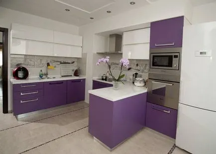 Lilac bucătărie exemple fotografice proaspete de mobilier si design interior (mobilier) Lilac bucătărie exemple fotografice proaspete de mobilier si design interior