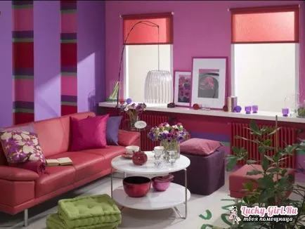 Ce culoare merge violet în interior