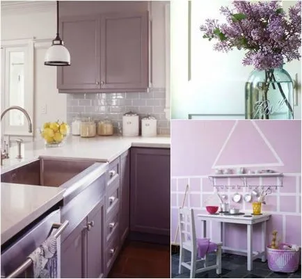 Lilac bucătărie exemple fotografice proaspete de mobilier si design interior (bucatarie) Lilac bucătărie exemple fotografice proaspete de mobilier si design interior