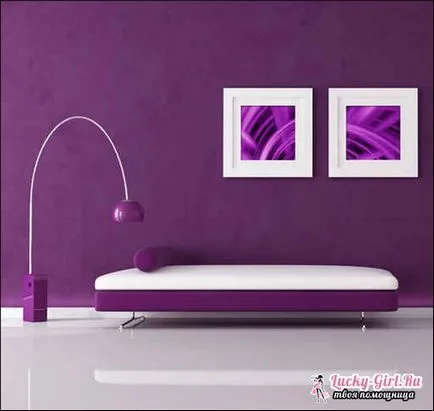Ce culoare merge violet în interior