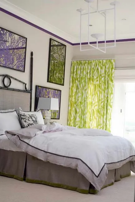 Combinația de culoare violet, în interior, favorit casa