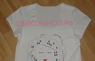 Coase o cămașă din Jersey, fără model - gât cu mine