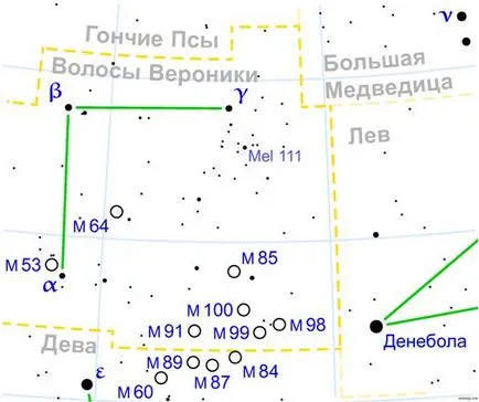 Coma Berenices constelație (galaxie lumina Pământului) comă