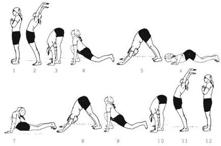 Surya set Namaskar de exerciții de dimineață - pentru psihologie avansată