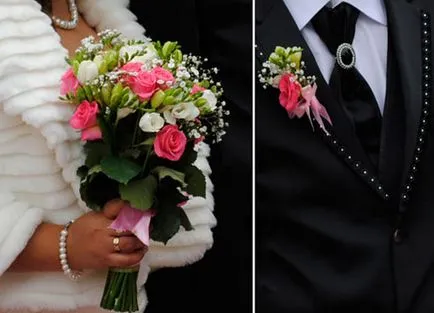 Originile boutonniere nunta, traditii, utilizarea unui buchet cu mâinile lor