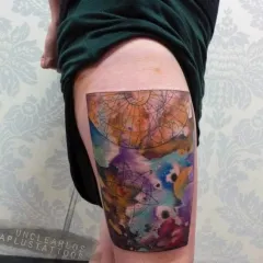 Tatuaje pe jos, tatuaj masculin și feminin la picior, fotografii