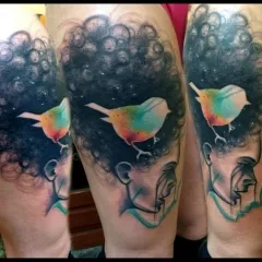 Tatuaje pe jos, tatuaj masculin și feminin la picior, fotografii