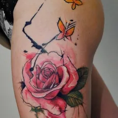 Tatuaje pe jos, tatuaj masculin și feminin la picior, fotografii