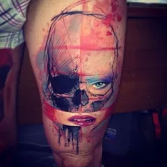 Tatuaje pe jos, tatuaj masculin și feminin la picior, fotografii