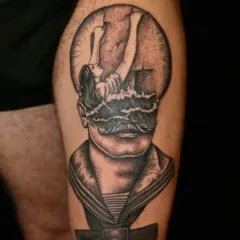 Tatuaje pe jos, tatuaj masculin și feminin la picior, fotografii