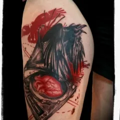 Tatuaje pe jos, tatuaj masculin și feminin la picior, fotografii