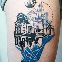 Tatuaje pe jos, tatuaj masculin și feminin la picior, fotografii