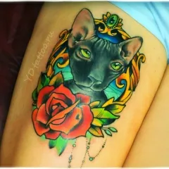 Tatuaje pe jos, tatuaj masculin și feminin la picior, fotografii
