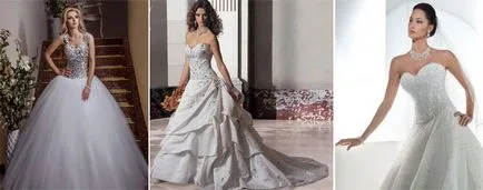 Rochie de mireasa cu pietre modele populare si accesorii, foto și video