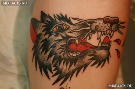 Wolf sensul tatuaj și fotografii
