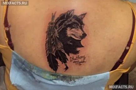 Wolf sensul tatuaj și fotografii