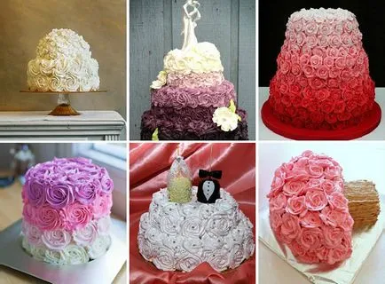 Tort de nunta cu o crema si cele mai bune decoratiuni