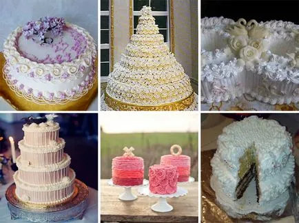 Tort de nunta cu o crema si cele mai bune decoratiuni
