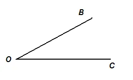 Unghiul acestei figuri geometrice, care constă din două puncte și razele care emană din acest punct (lateral) Unghiul acestei figuri geometrice, care constă din două puncte și razele care provin de la acest punct