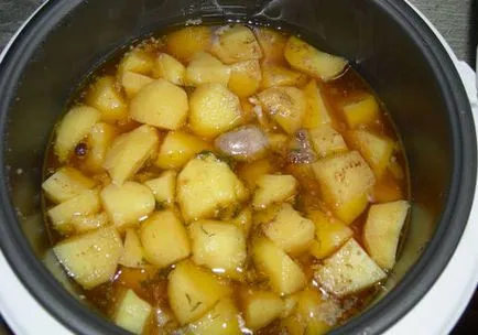 Cartofi copti cu rețete din carne multivarka