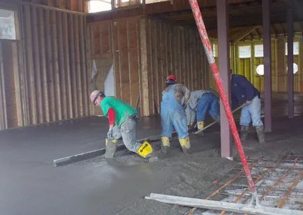 Instalare de podele din beton