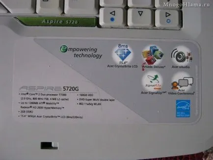 Instalarea Windows 7 (net) pe un laptop Acer Aspire 5720g