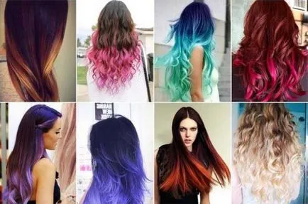 Tipuri de păr colorat Ombre shatush, balayazh (specii) Tipuri de păr colorat Ombre shatush, balayazh