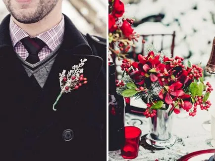 Hardy buchet de mireasa si boutonniere mire