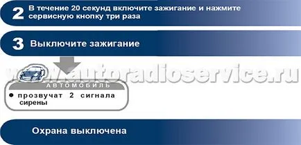 Modul de protecție de alarmă - setarea alarmelor auto de dialog Starline B9
