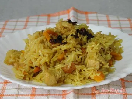 Pilaf delicioase cu carne de pui într-o rețetă cu ceaun pas cu pas fotografii