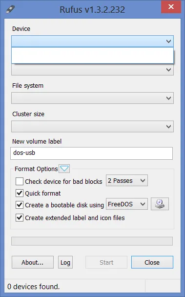 Dos unitate flash bootabil