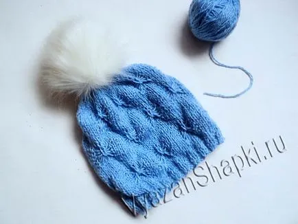 Capac pentru femei pe două ace, capace tricot