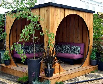 Gazebo pe parcelele de grădină
