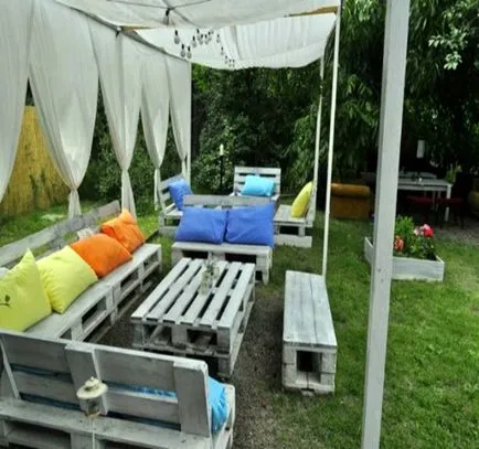 Gazebo pe parcelele de grădină